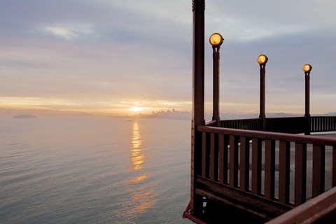 Framed Art Deco Lamposts #3 Print