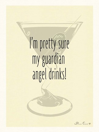 Framed Guardian Angel Drinks Print