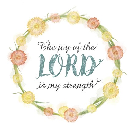 Framed Flower Wreath Print