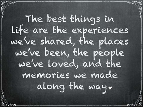 Framed Chalkboard - The Best Things 2 Print