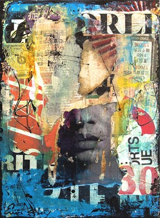 Framed Collage Head Print