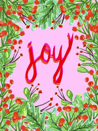 Framed Christmas Foliage I Print