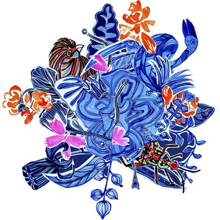 Framed Menagerie II Print