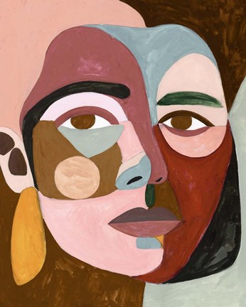 Framed Geo Face II Print