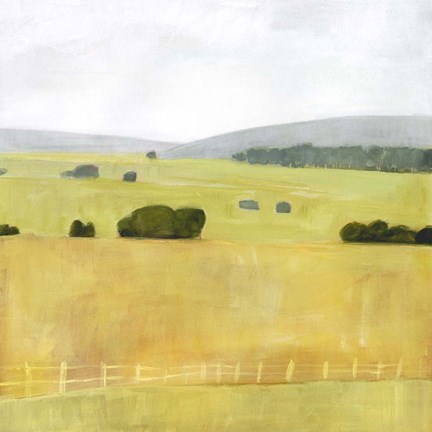 Framed Soft Fieldscape I Print