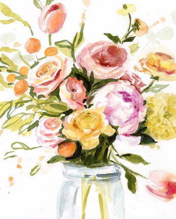 Framed Loose Arrangement I Print