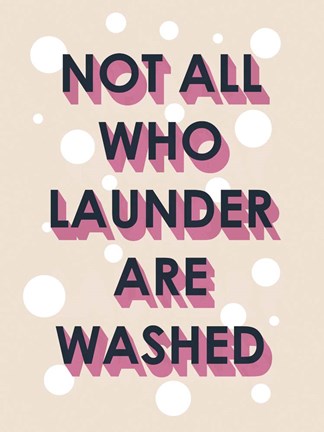 Framed Laundry Typography I Print