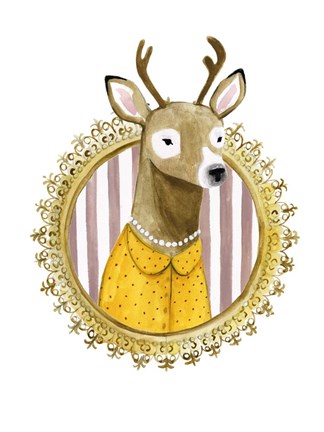 Framed Spiffy Animals I Print