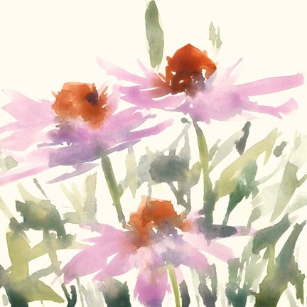 Framed Daisy Garden Views I Print