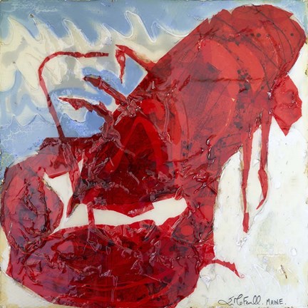 Framed Brilliant Maine Lobster II Print