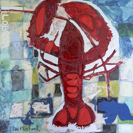 Framed Brilliant Maine Lobster III Print