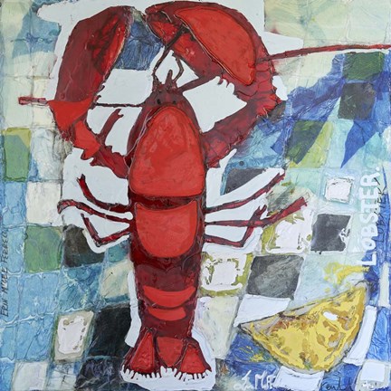 Framed Brilliant Maine Lobster IV Print