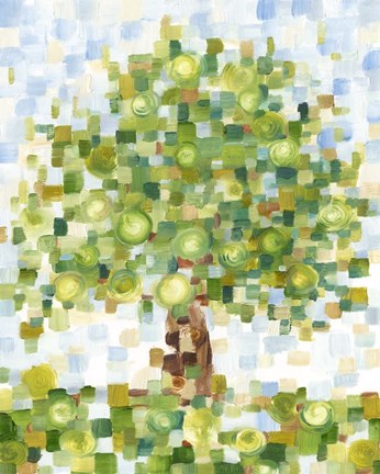 Framed Quilted Tree II Print