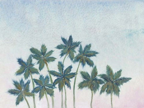 Framed Palm Treeline II Print