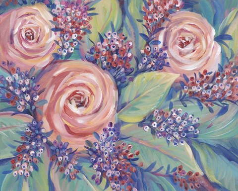 Framed Shades of Pink I Print