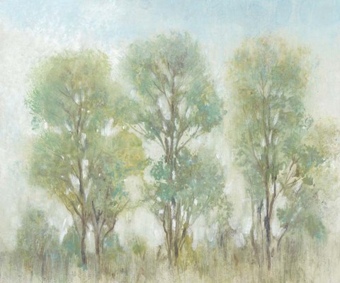 Framed Muted Trees I Print