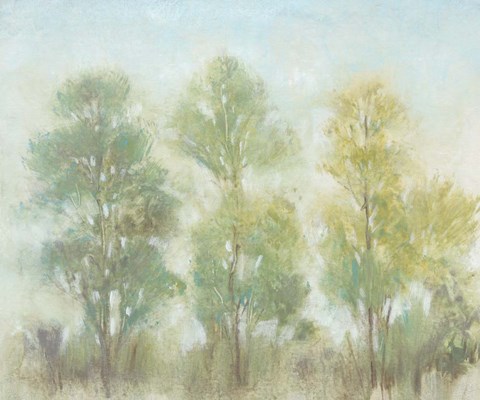 Framed Muted Trees II Print