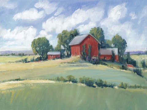 Framed Rural Farmland I Print