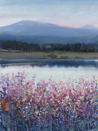 Framed Lakeside Mountain I Print