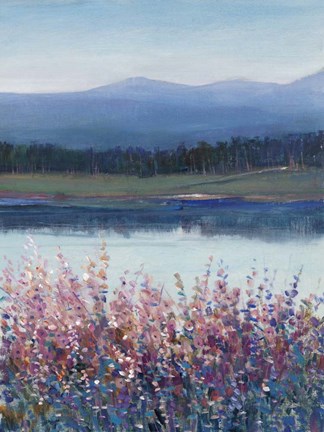 Framed Lakeside Mountain II Print