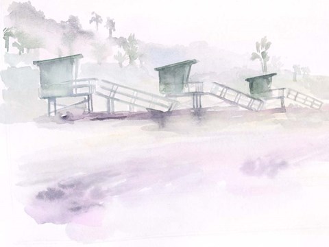 Framed Dawn Beach Break II Print