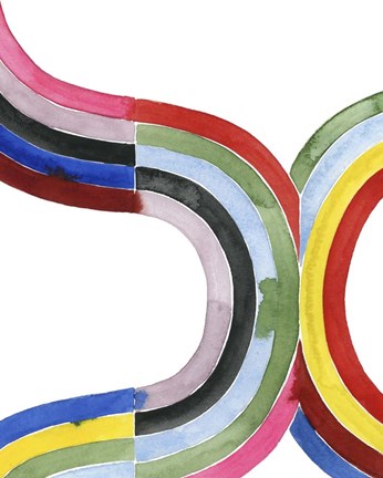 Framed Deconstructed Rainbow V Print