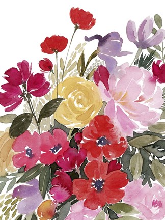 Framed Rainy Day Bouquet II Print