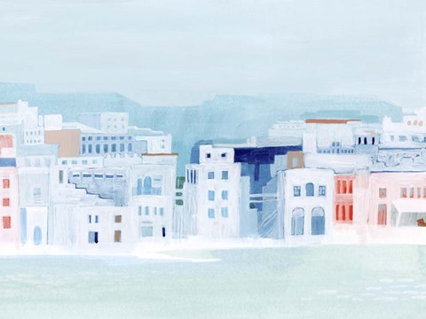 Framed Fishing Town II Print