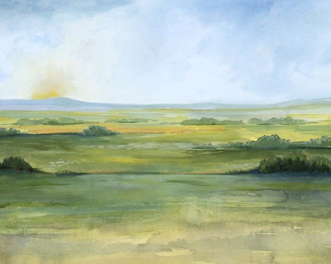 Framed Sunlit Vale II Print