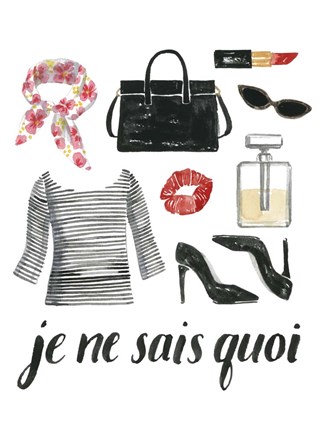 Framed French Girl I Print