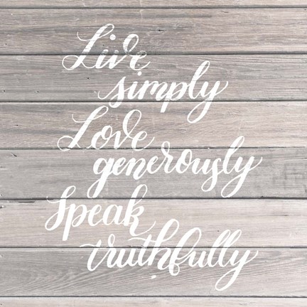 Framed Sentiments on Wood II Print