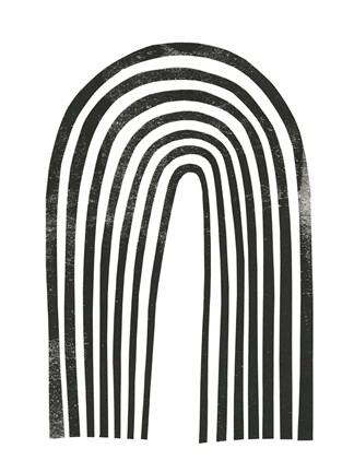 Framed Arcobaleno Nero I Print