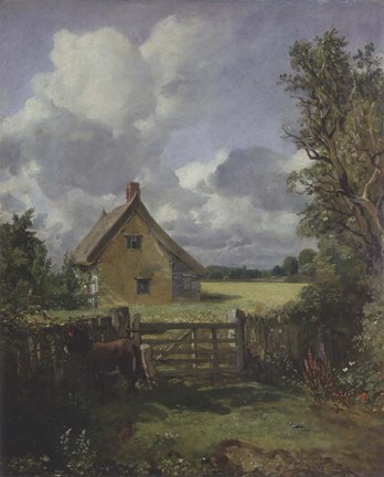 Framed Cottage in a Cornfield, 1833 Print