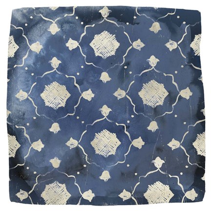 Framed Indigo Scrap I Print