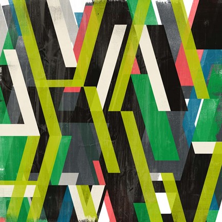 Framed Diagonal Slipstream I Print