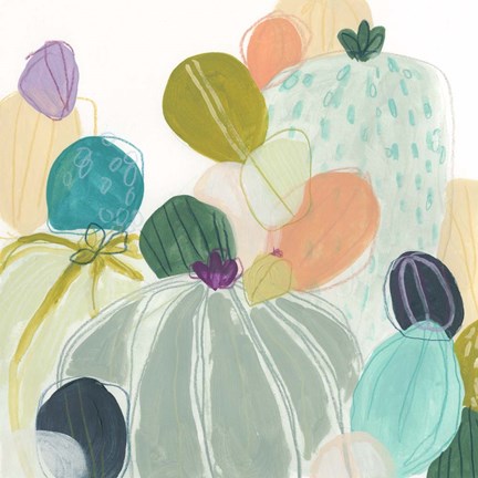 Framed Candy Cactus I Print