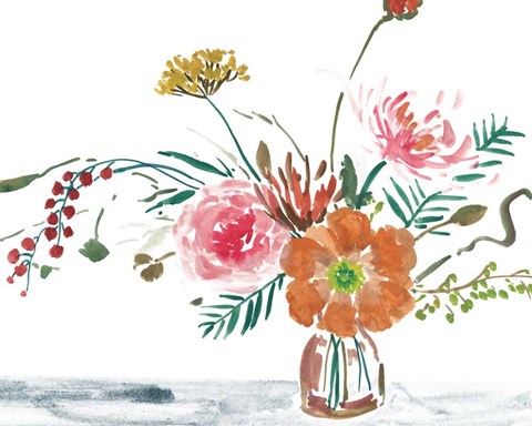 Framed Celebration Bouquet II Print