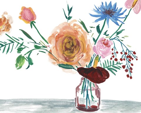 Framed Celebration Bouquet IV Print