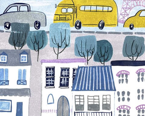 Framed Bonjour Paris II Print