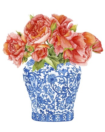 Framed Sweet Peonies II Print