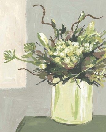 Framed Elegant Floral I Print