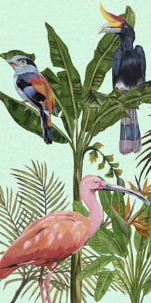 Framed Birds Paradise I Print