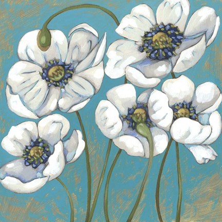 Framed Lakeside Poppies II Print