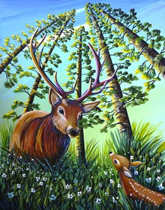 Framed Bambi 5 Print