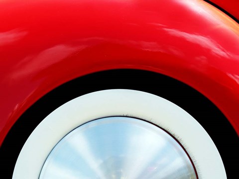 Framed 39 wheel and fender Print