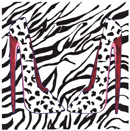 Framed Spots  Stripes Print