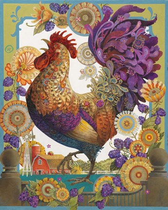 Framed Cock of the Walk Print