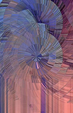 Framed Pink, Blue and Purple Print