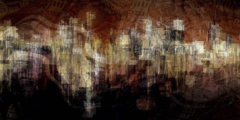 Framed City on the Edge Print