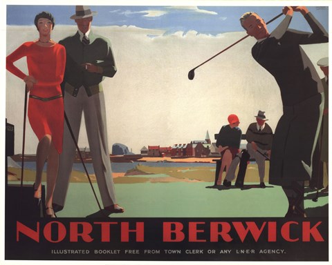 Framed North Berwick (Golf) Print